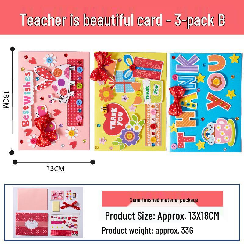 Handmade 3D Teacher s Day Greeting Card Kit for Kids