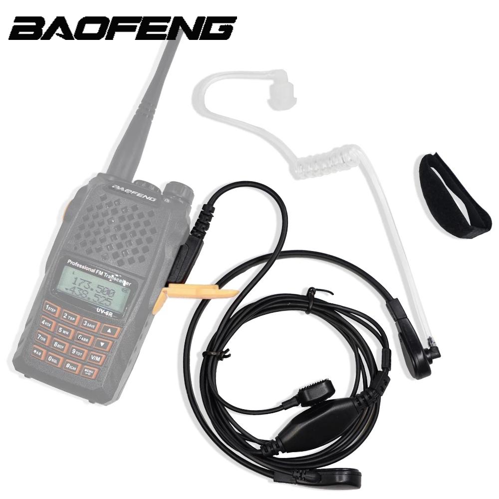 

Воздушно-акустическая трубка Наушник Walkie Talkie Наушники PPT K Порт Горло Прозрачная Гарнитура для CB Радио Uv82 Uv-5R Bf888s
