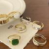 Colorful Geometric Glaze Drip Adjustable Ring – Elegant and Trendy Women's Fashion Accessory