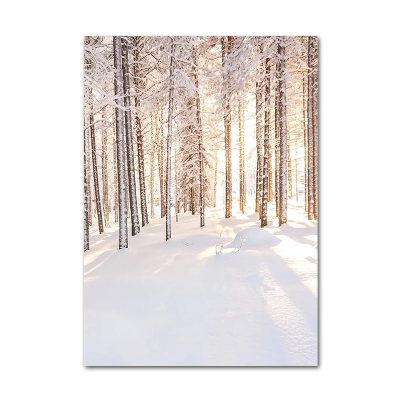 Merry Christmas Tree Flower Pinecone Letter Posters Prints Canvas Painting Festival Wall Art Pictures Living Room Home Decor