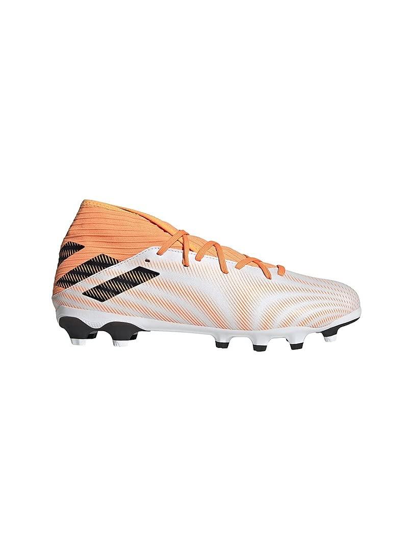 Adidas Nemeziz Soccer Cleats for Soil and Artificial Footwear Orange Size cm .3 HG/AG Turf, KZO91, White/Core Black/Screaming (FW7343), 25.5