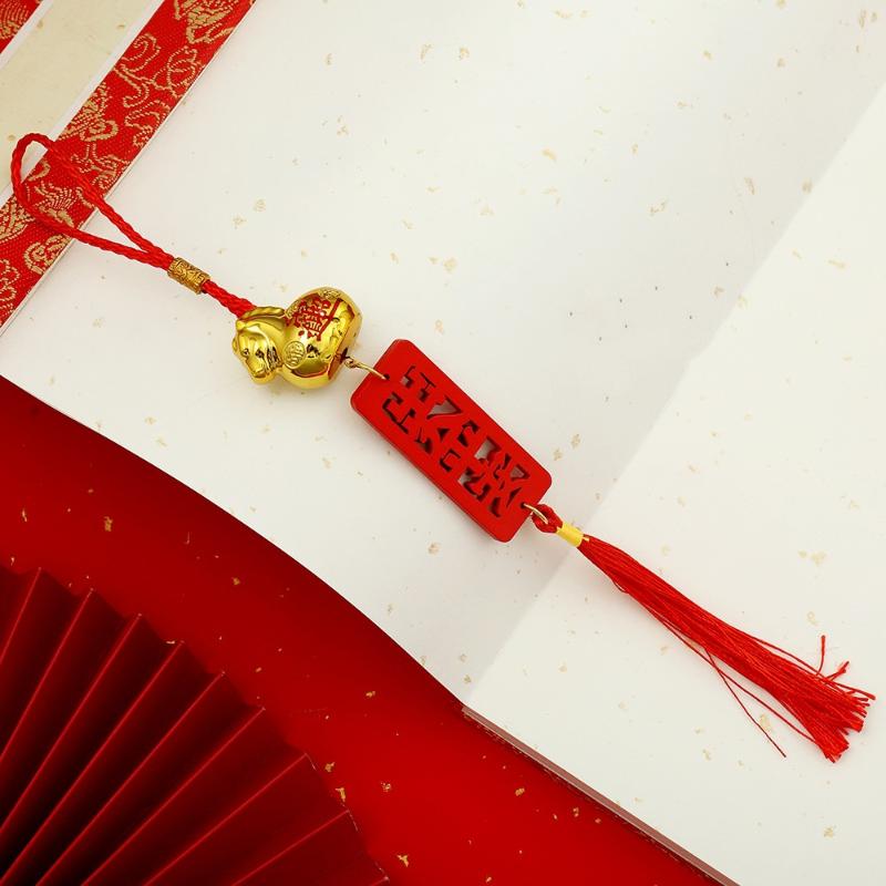 2026 Rok Konia Złoty Plastikowy Wisiorek Szczęścia Zodiak Koń Szczęśliwy Święto Wiosny Ozdoby do Zawieszenia w Domu Samochodzie Prezenty Roczne