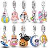 Anniversary Copper Color Cute Cat Blue Moon Owl Rabbit Mermaid Animal Charms Pendants Fit Original Bracelets Diy Jewelry