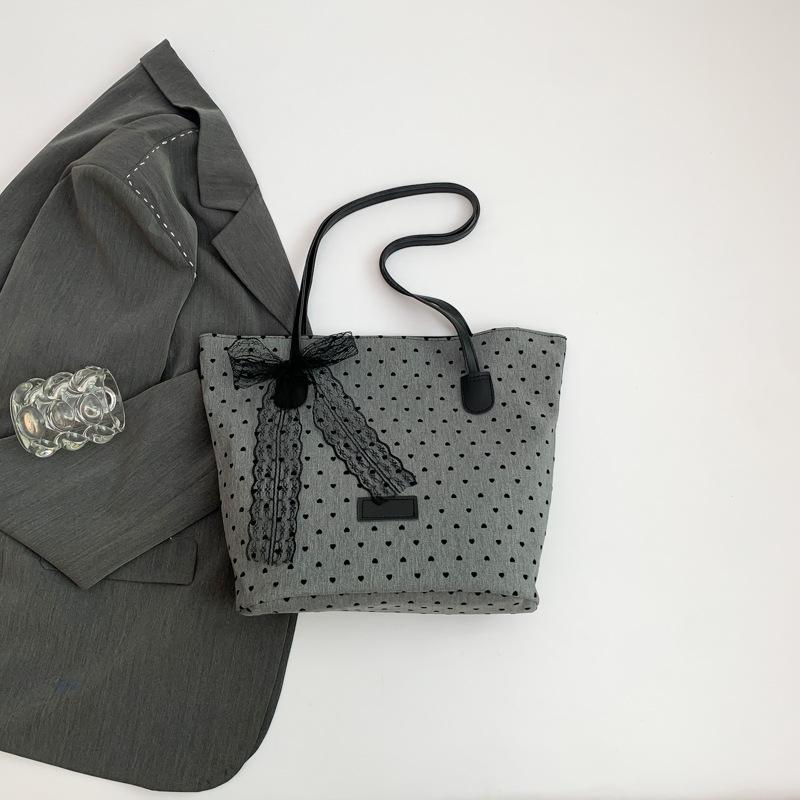 Beautiful Polka Dot Portable Tote Bag, Popular In Summer, Versatile and Large-capacity Shoulder Underarm Bag, Niche and High-end Sense