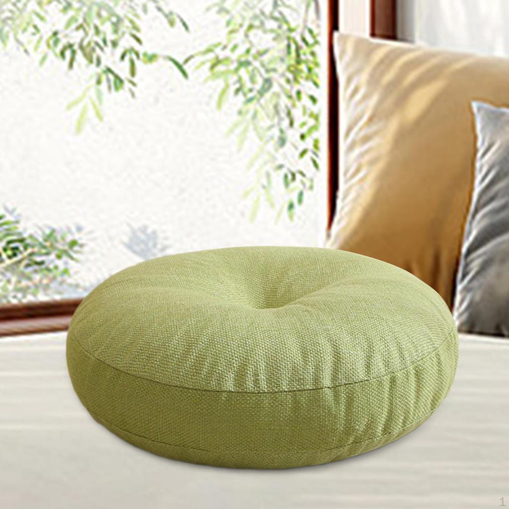Meditation Cushion Round Floor Pillow 40x13cm Comfortable Multipurpose Tatami for