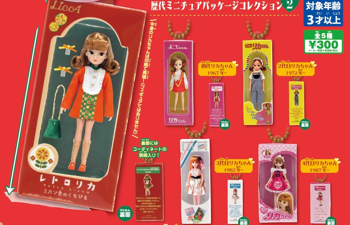 

Liccacha Miniature Package Collection 2, all 5 types set, gacha
