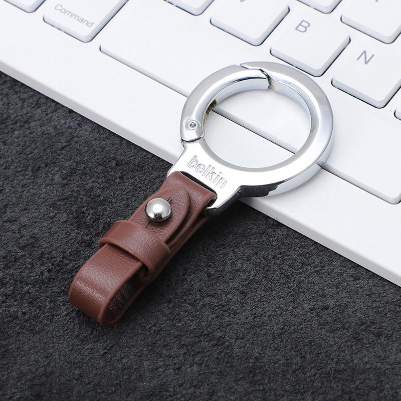 Personalized Anti Loss Key Pendant Leather Keychain Car Key Holder Portable Carabiner Waist Belt Buckle Durable Key Ring For Men