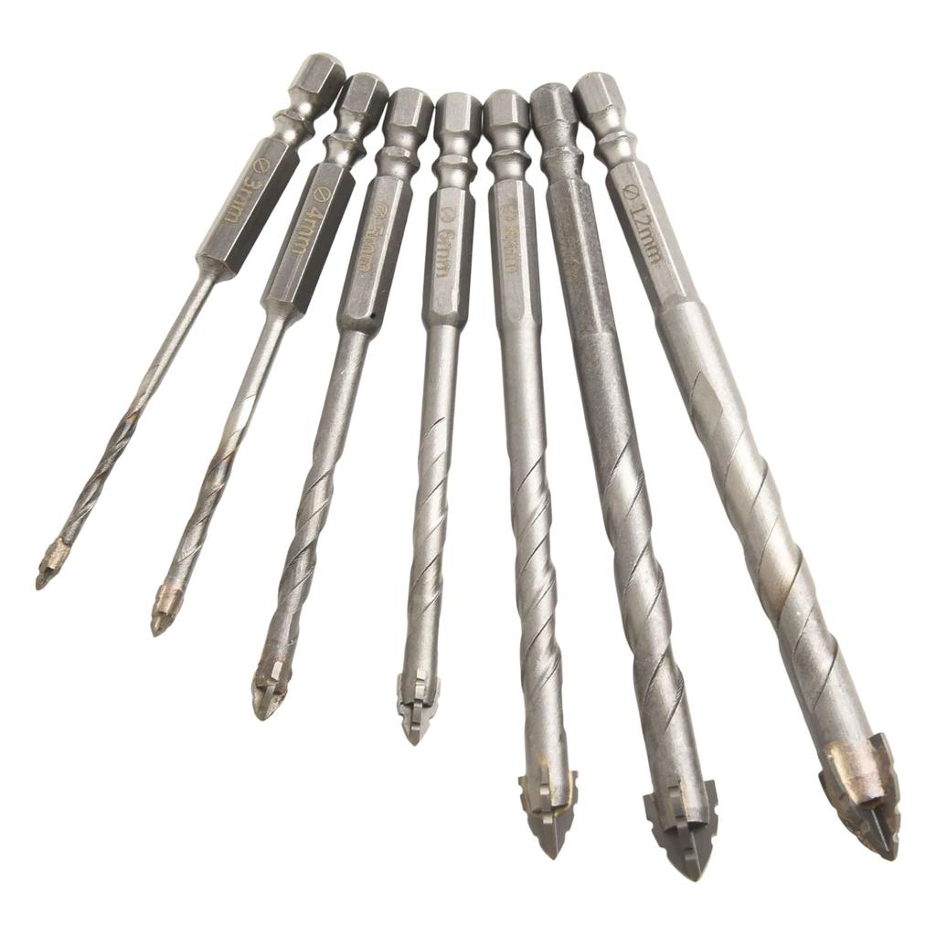 DIY Projects Approx.8mm Glass Tile Drill Efficient Tile Punching Tool Set Electric Drill Hex Shank Diameter 6.35mm