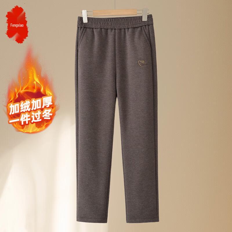 

Women s Plus Velvet Thickened Straight-Leg Mom Pants 2XL (95-110 lbs)