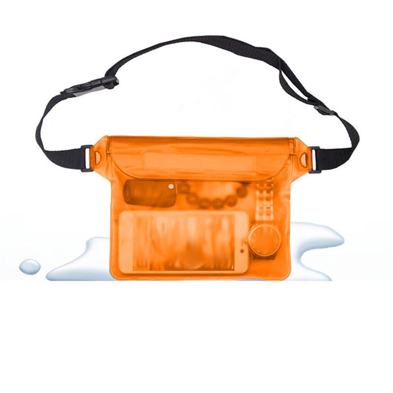 Sac Étanche de Natation et de Plongée PVC Sac de Ceinture de Plage et de Flottaison Sac à Bandoulière Pochette Étanche pour Téléphone Portable Sac Sec d'Extérieur