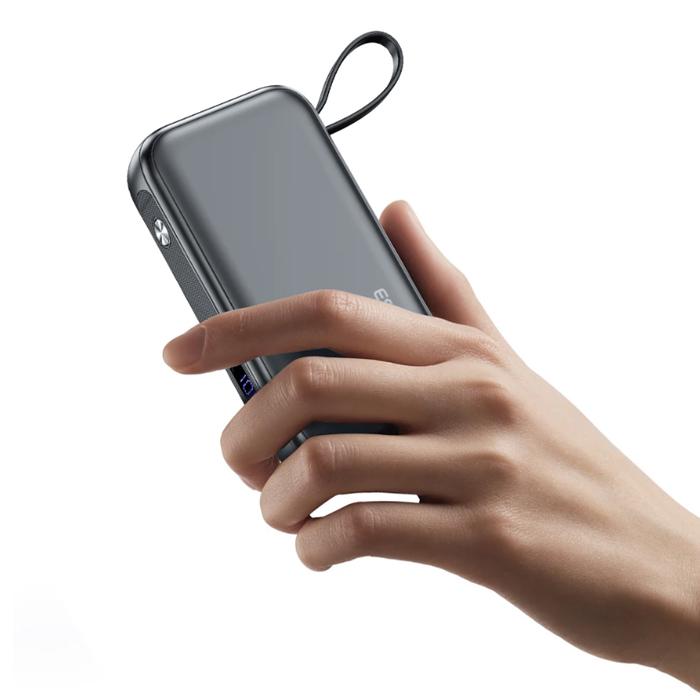 Essager 15000mAh Portable Power Bank In With USB C Cable External Spare Battery Pack for iPhone iPad Macbook 65W Fast Charger