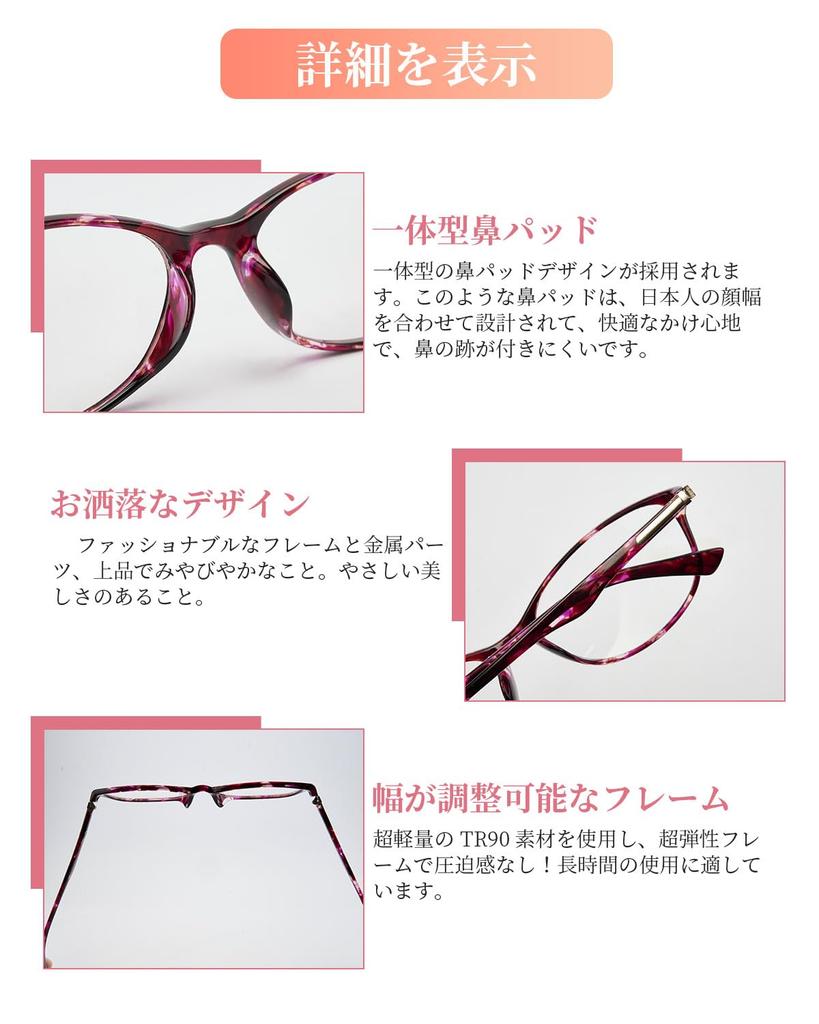 Reading Blue Light Single TR90 UV Senior Reading with for Computers and Model 1901 [GO!GRM] Women's Glasses, Blocking, Stylish, Ultra-Lightweight,