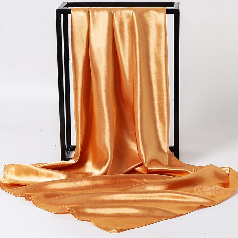 Spring/Summer New Women'S Silk Scarf 90 * 90cm Simulated Silk Twill Square Scarf Fashion Printed Large Square Scarf Professional Scarf