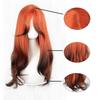 Harajuku Orange Gradient Black Wavy Wig Synthetic Women Layered Hairpiece  Role-playing
