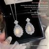 White Chalcedony & Agate Ice Type Pendant Necklace for Women