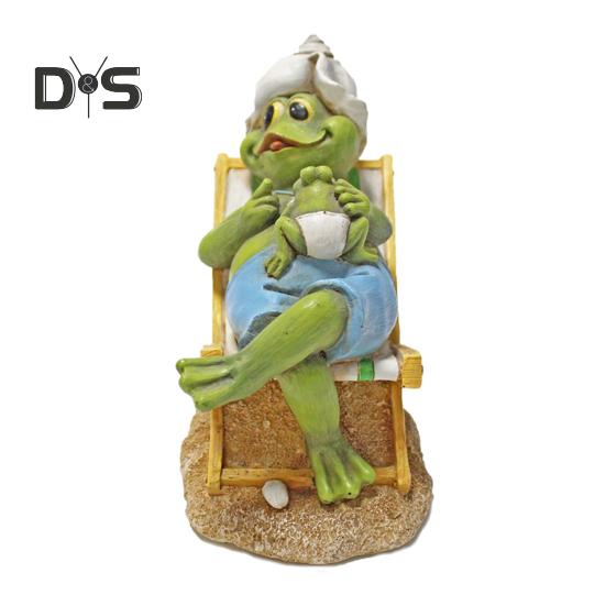 

Пляжный шезлонг, фигурка тумана, смоляная лежащая мультяшная лягушка, скульптура, домашний офис, рабочий стол, внутреннее, внешнее, садовое украшение, орнамент B