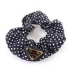 Pristine Hair Accessory Triangle Logo Tessuto Dot Pattern Scrunchie 1IF015 Used