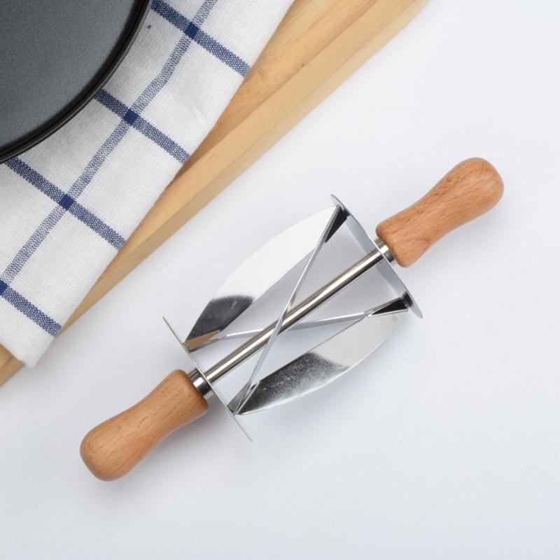 Tagliapasta a rotella in acciaio inossidabile Strumento per fare croissant Stampo per pasta per pane Coltello da pasticceria per dessert Wo