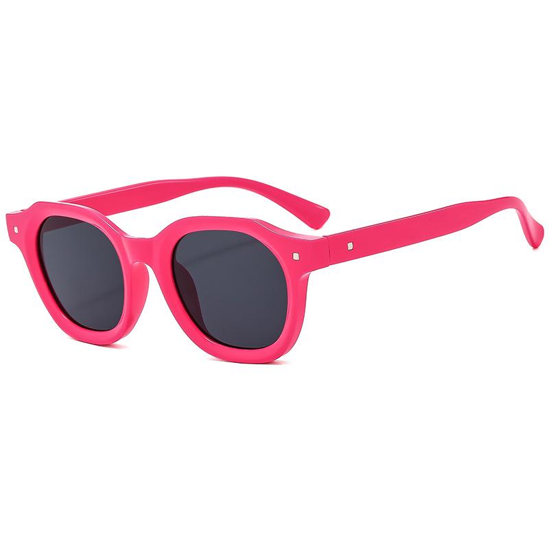 Womens Fashion Square Round Frame Uv400 Shading Sunglasses