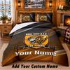 Hull FC Pattern Bedding 3Pcs Set Custom Name, Bed Sheet And Pillowcases For Home Bedroom