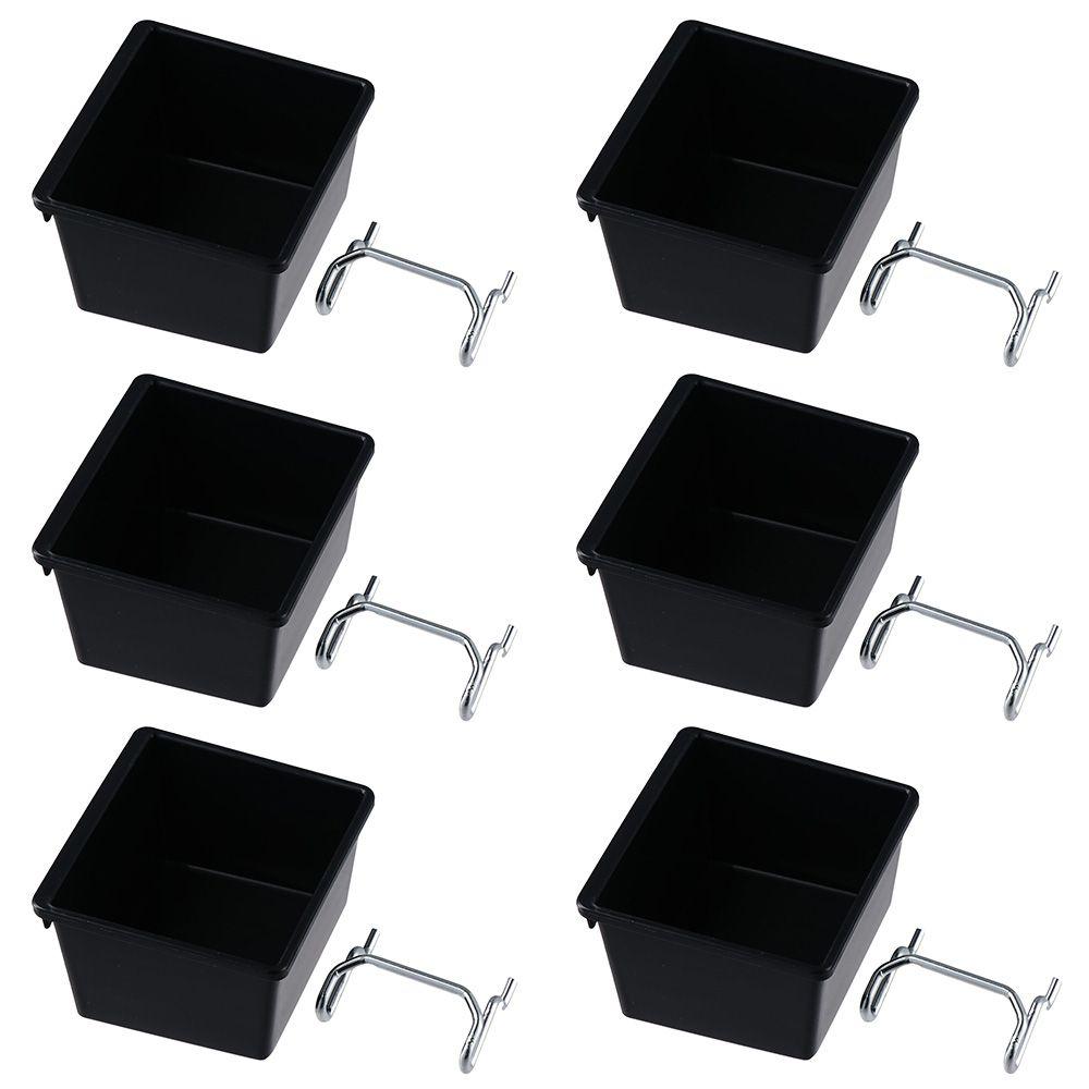 Set 1/6 Bachetta forata con ganci ed etichette Ganci per Bachetta Porta contenitori per Officina Garage Accessori per l'organizzazione Strumenti