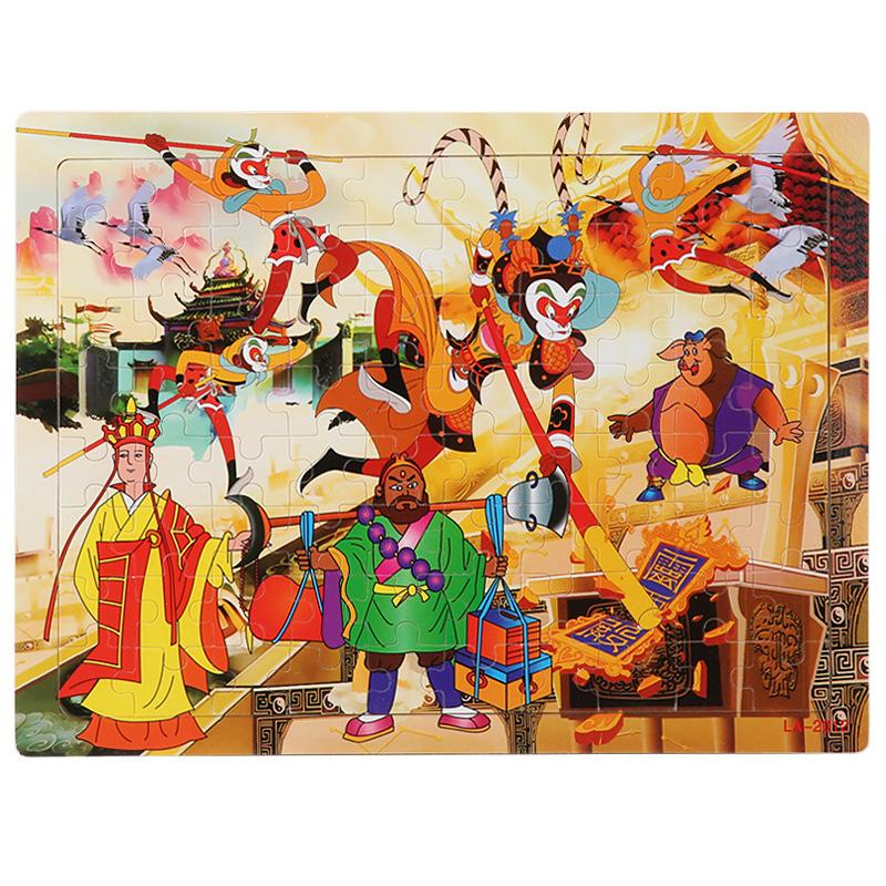 Wooden puzzle children animal cartoon fairy tale plane puzzle baby early education puzzle building block toy