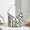 Niche Design New Women's Bag Striped Contrasting Color Handbag Canvas Soft-sided Tote Bag Cute Large-capacity Shoulder Bag
