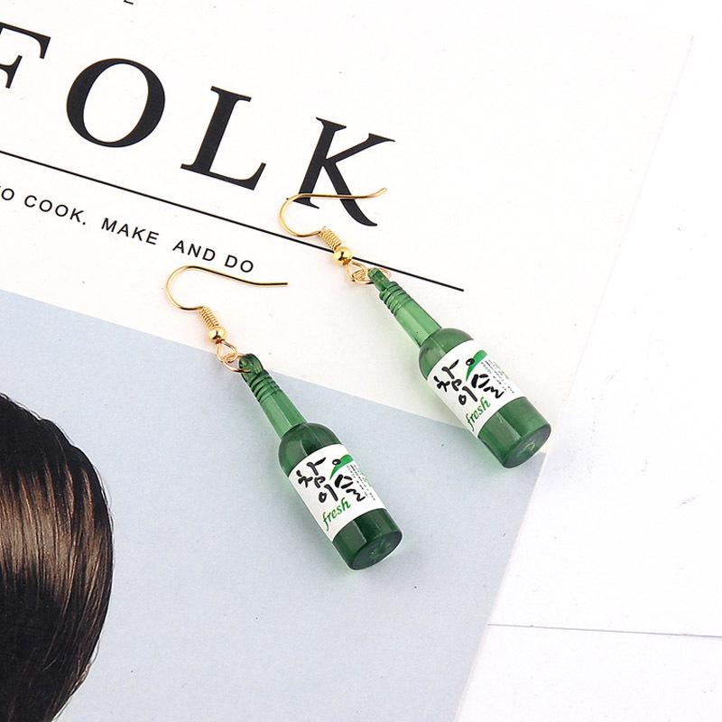Personality Simple Fashion Beer Bottle Creative Earrings Design Earrings For Women Jewelry