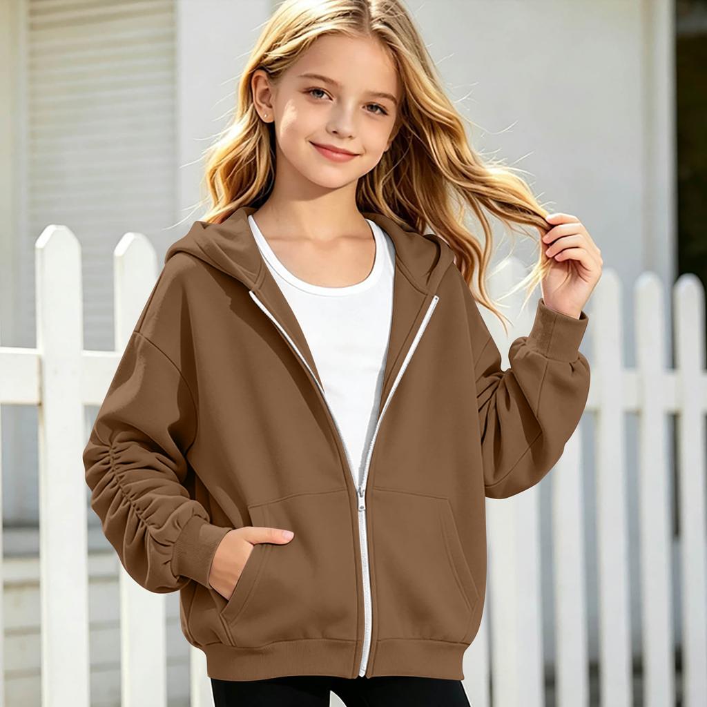 Girls Fashion Casual Printed Hoodie for Sports