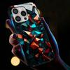 For iPhone 16 Pro Case Call Flash Series Pattern Printing Tempered Glass+TPU Combo Phone Case
