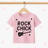 Rock Chick Kids T-Shirt, Guitar Graphic, Girls Musician Tee