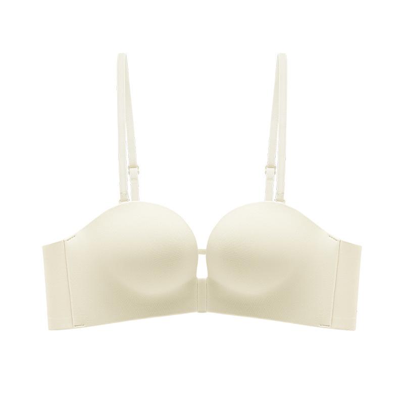 Seamless Push-Up Strapless Bra for Women with Small Chest - Sexy Cross Back, Wireless Side Support