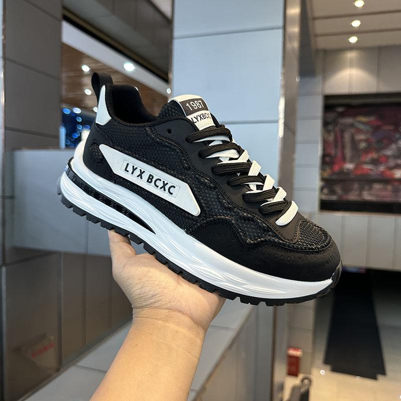 Thick-soled summer new breathable mesh shoes sneakers bc 38 чёрный