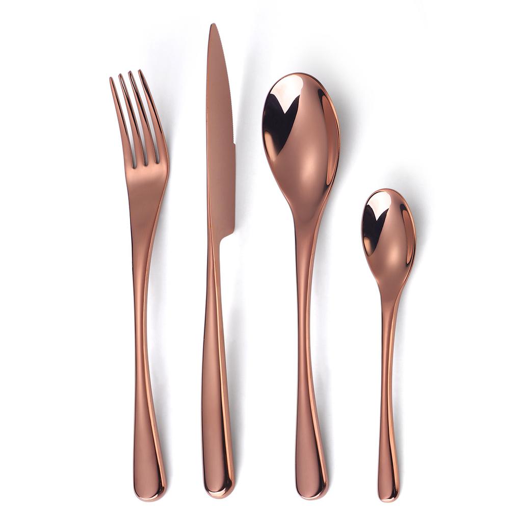 Kaya 304 Stainless Steel Tableware Set Steak Knife Creative Hotel Household Knife and Fork Spoon Black YSH-31-4PS