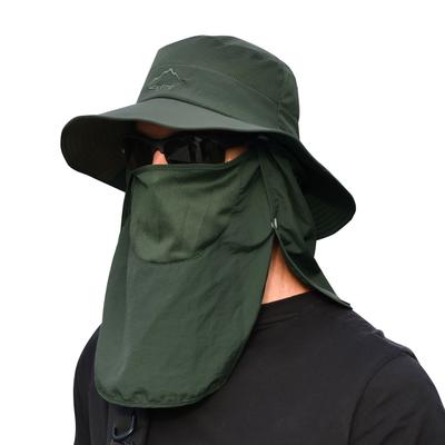 Sun Hat UV Protection Wide Brim Neck Flap Face Cover Multifunctional Cap for Hiking Fishing Beach