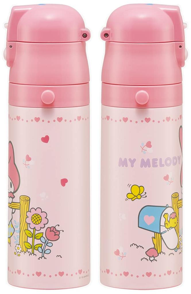 Skater Sanrio Kids Water Bottle 470ml Direct Drink Stainless Steel My Melody Lightweight Vacuum Insulated Structure Keeps Drinks Cold Only SDC4