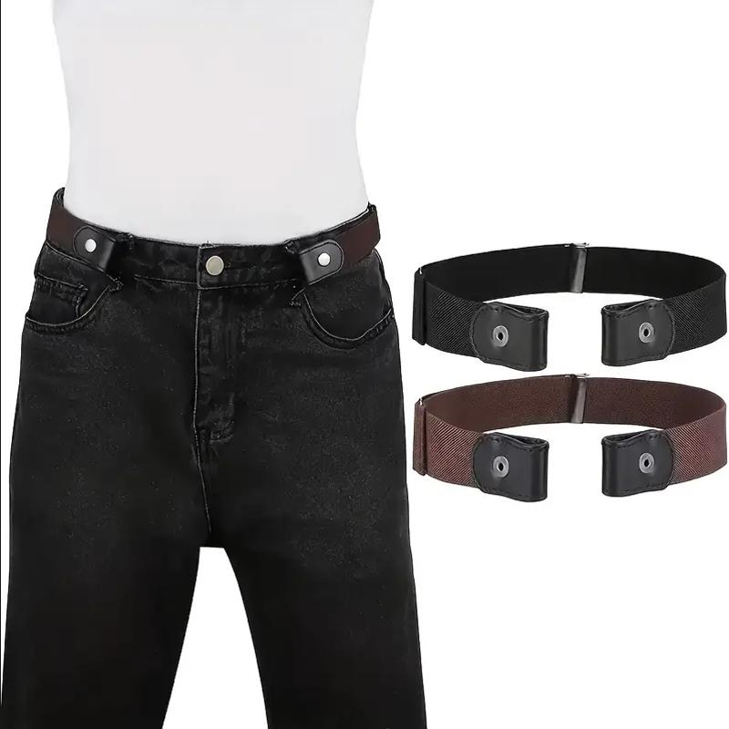 Seamless Invisible Stretch Belt  -  No - Buckle  Elastic  Waistband  for  Jeans  &  Pants ,  Unisex  Adjustable  Design