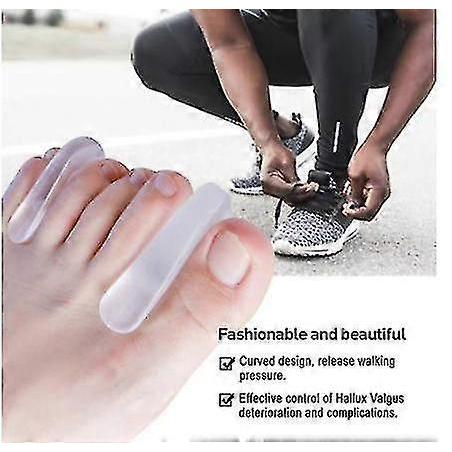 Zehentrenner für Hallux Valgus - Gel Überlappende Zehentrenner - - Spreizendes Design Silikagel Zehenstrecker, Hallux Valgus Korrektor Zur Schmerzlinderung ,verhindern Co