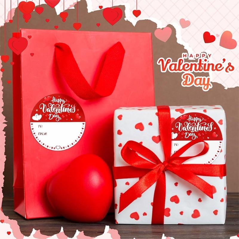 500 Stück Valentinstag Siegelaufkleber 50mm Beschreibbare Runde Siegelaufkleber Selbstklebendes Verpackungsetikett für Umschlagkarte