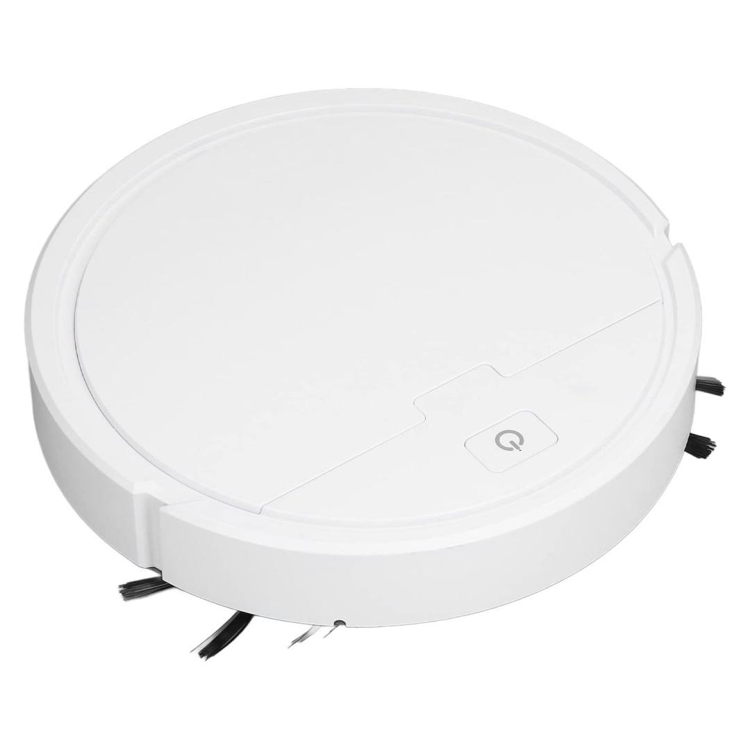 

Автоматический робот-пылесос 3 в 1, Умный робот-пылесос с сильным всасыванием, Пылесос для пола для шерсти домашних животных, ковров, пыли белый