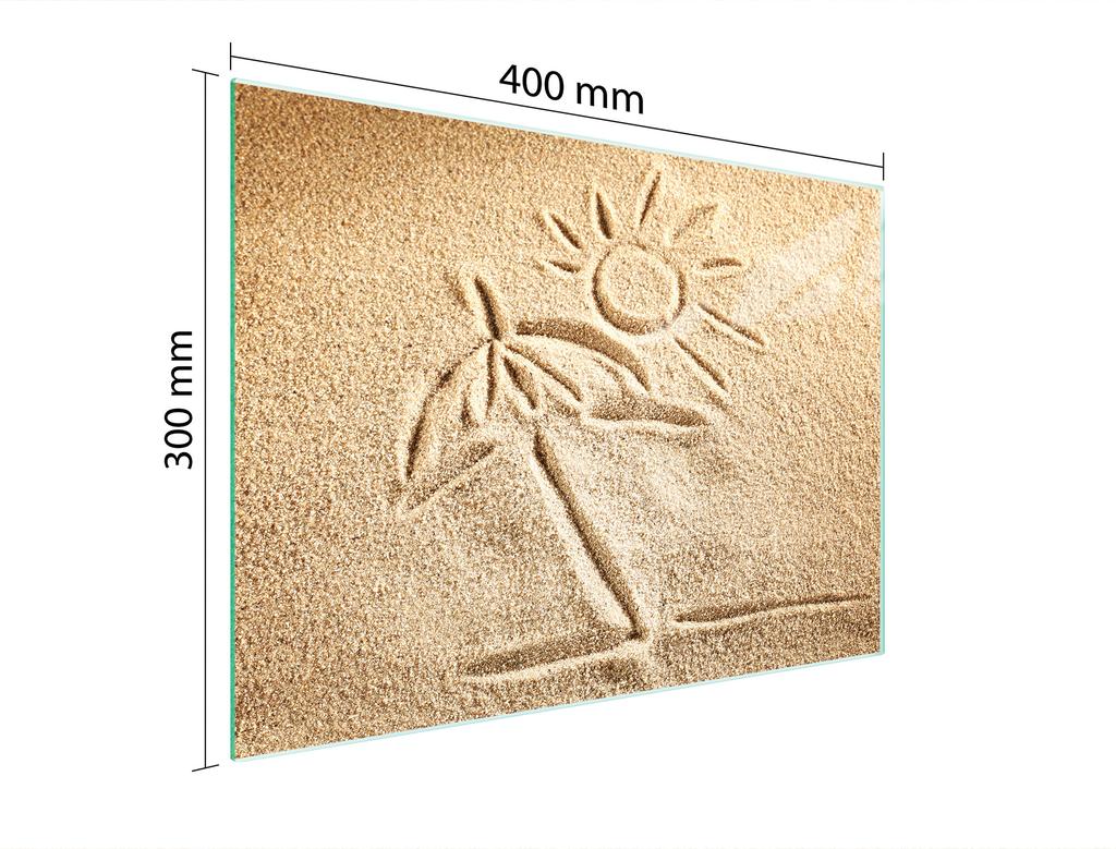 SZKLANA DESKA DO KROJENIA 40x30 PLAŻA