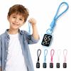 Big Numbers Pocket Watch Keychain LED Digital Watch Portable Electronic Hanging Watch  Kid Adult