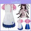 Dangan Ronpa 2 Mikan Tsumiki Pink White Uniform Suit Costume