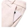 Women's High-Waisted Cashmere Purple Wool Pants - Autumn/Winter 2024, Small Size, Thickened Wide-Leg, Nine-Point Length.