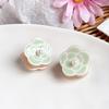 Hair Claw with High-Elastic Spring Camellia Design Hair Clip with Imitation Pearl Decor