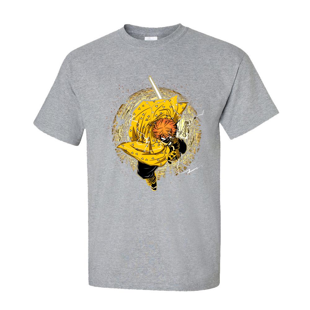 Men Tops  Tees Thunder Breathing Sleeping Zenitsu Attack Lovers Day 100 Cotton O Neck Mens T Shirt TeeShirts Anime