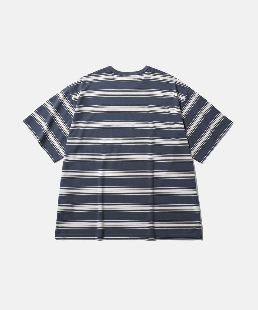 MOIF [Ss26] One Pocket H/S Tee / Blue Stripe