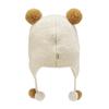 [MiKiHOUSE] [Miki House] Hooded Knit Hood Knit Hat Ponten Hat Plain Boys Girls Baby Kids Baby Clothes Children's Clothes 43-9202-497 Free Size