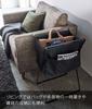 Yamazaki Jitsugyo 5662 Folding High Floor Laundry Basket Black Tower Laundry Bag Folding Laundry Basket Approx. W46XD35.5XH70cm (When Used)