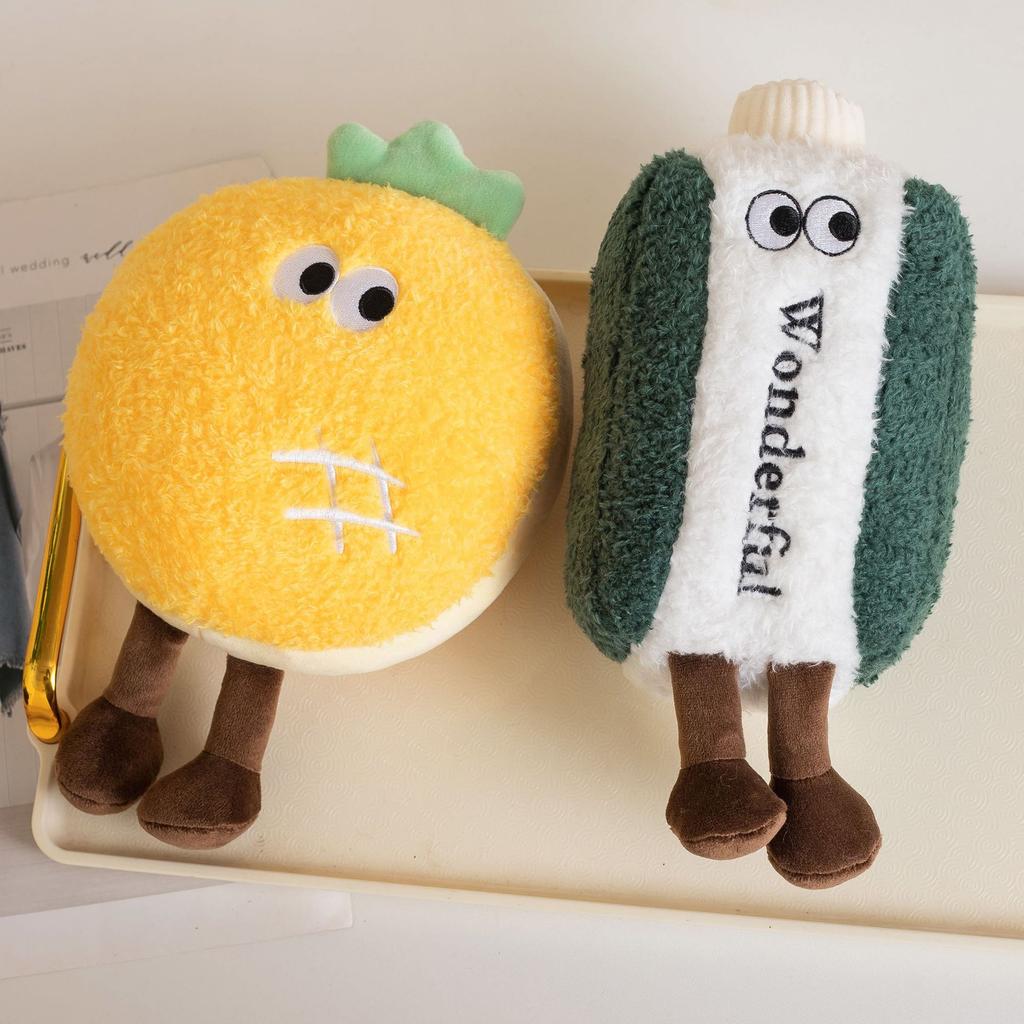 New Coffee Cup Doll Pineapple Bread Plush Toy Milk Box Doll Ornaments for Girls Birthday Gifts